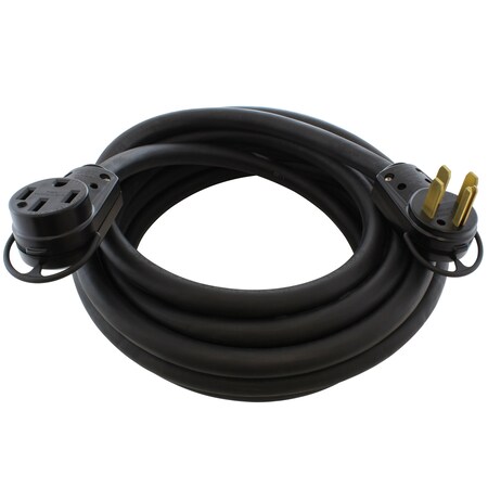 Ac Works SOOW; Cold Weather Extension Cord Adapter, 6 AWG, Indoor/Outdoor, 6/4, 1 Outlets, 14-50R, Black 1450PR-RU-050